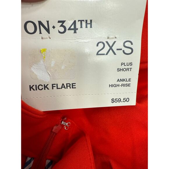 Macy's On 34th Women's Plus Pants sz 2X Short Kick Flare NEW #G855 - Picture 8 of 8